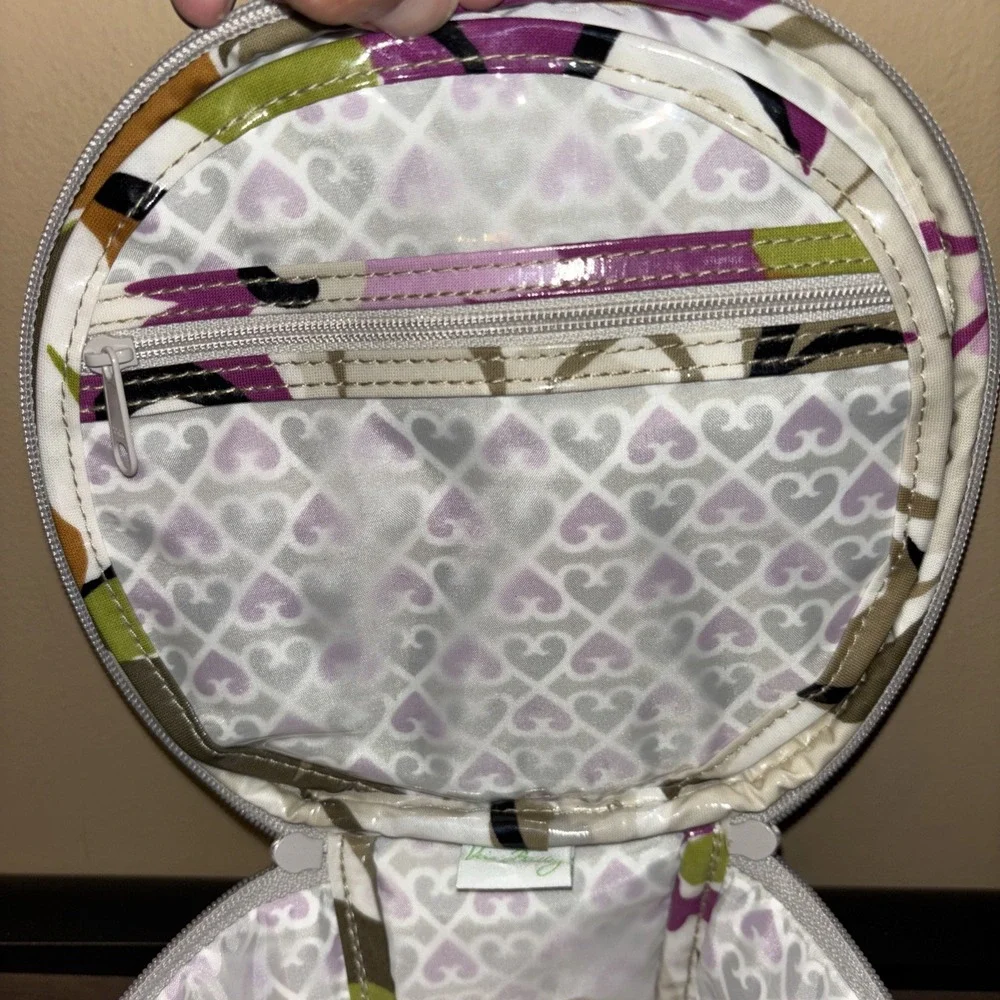 Vera Bradley Portobello Road Hatbox Cosmetic Bag Make-Up Coated Travel Case Retd